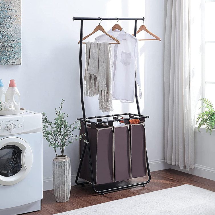 BINNBOX Laundry Sorter With Hanging Bar Wayfair Canada